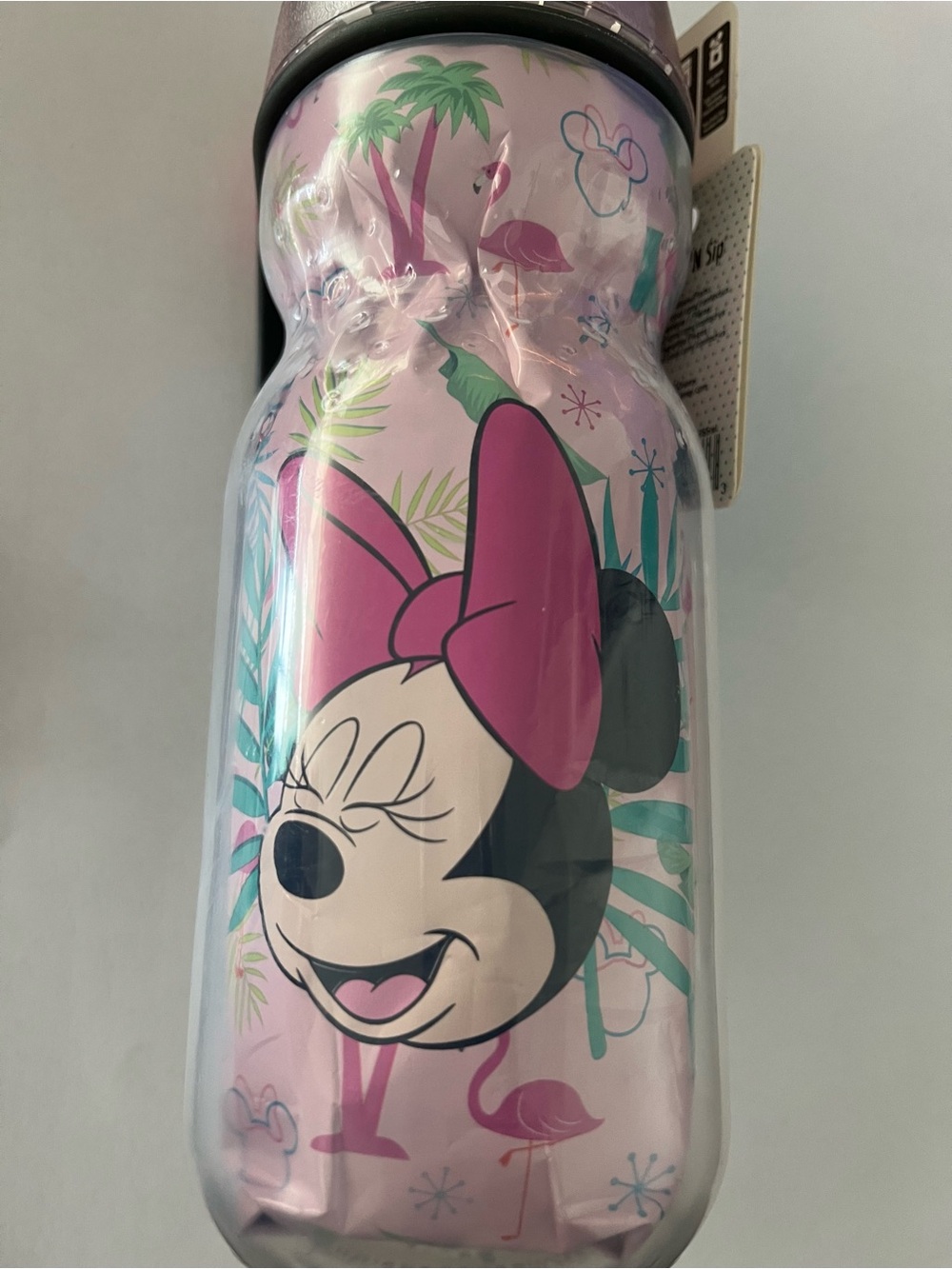 Disney Minnie Mouse Pink Kids Squeezable Water Bottle w/ Mist trigger